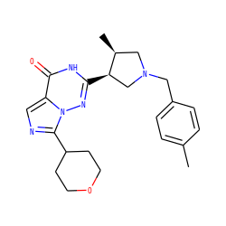 Cc1ccc(CN2C[C@@H](c3nn4c(C5CCOCC5)ncc4c(=O)[nH]3)[C@@H](C)C2)cc1 ZINC000205443362