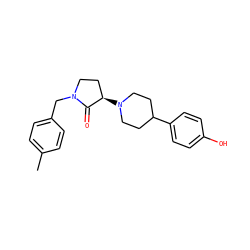 Cc1ccc(CN2CC[C@@H](N3CCC(c4ccc(O)cc4)CC3)C2=O)cc1 ZINC001772575615