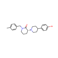 Cc1ccc(CN2CCC[C@@H](N3CCC(c4ccc(O)cc4)CC3)C2=O)cc1 ZINC001772618845