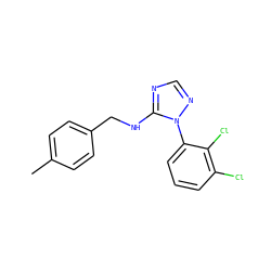 Cc1ccc(CNc2ncnn2-c2cccc(Cl)c2Cl)cc1 ZINC000029126413