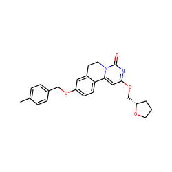 Cc1ccc(COc2ccc3c(c2)CCn2c-3cc(OC[C@@H]3CCCO3)nc2=O)cc1 ZINC000209722843