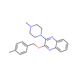 Cc1ccc(COc2nc3ccccc3nc2N2CCN(C)CC2)cc1 ZINC000029053387