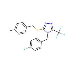 Cc1ccc(CSc2nnc(C(F)(F)F)n2Cc2ccc(F)cc2)cc1 ZINC000004105425