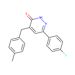Cc1ccc(Cc2cc(-c3ccc(F)cc3)n[nH]c2=O)cc1 ZINC000013657766
