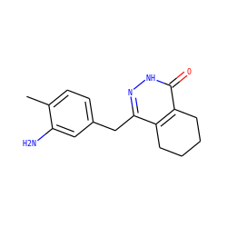 Cc1ccc(Cc2n[nH]c(=O)c3c2CCCC3)cc1N ZINC000167687791