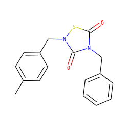 Cc1ccc(Cn2sc(=O)n(Cc3ccccc3)c2=O)cc1 ZINC000013985239