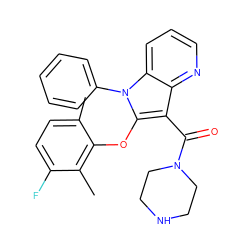 Cc1ccc(F)c(C)c1Oc1c(C(=O)N2CCNCC2)c2ncccc2n1-c1ccccc1 ZINC000072183558