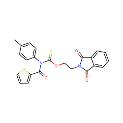 Cc1ccc(N(C(=O)c2cccs2)C(=S)OCCN2C(=O)c3ccccc3C2=O)cc1 ZINC000003648356