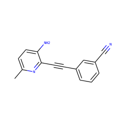 Cc1ccc(N)c(C#Cc2cccc(C#N)c2)n1 ZINC000034081725