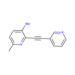 Cc1ccc(N)c(C#Cc2cccnc2)n1 ZINC000038586049