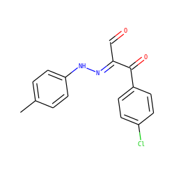 Cc1ccc(N/N=C(\C=O)C(=O)c2ccc(Cl)cc2)cc1 ZINC000096190163