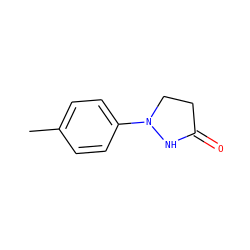 Cc1ccc(N2CCC(=O)N2)cc1 ZINC000014985475