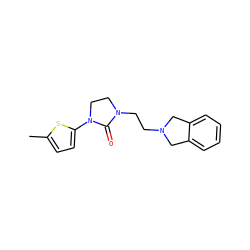Cc1ccc(N2CCN(CCN3Cc4ccccc4C3)C2=O)s1 ZINC000043064306