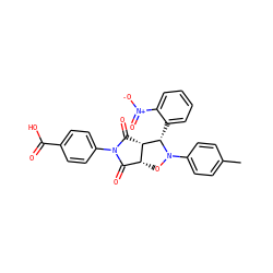 Cc1ccc(N2O[C@@H]3C(=O)N(c4ccc(C(=O)O)cc4)C(=O)[C@@H]3[C@@H]2c2ccccc2[N+](=O)[O-])cc1 ZINC000084723852