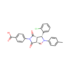 Cc1ccc(N2O[C@@H]3C(=O)N(c4ccc(C(=O)O)cc4)C(=O)[C@@H]3[C@@H]2c2ccccc2Cl)cc1 ZINC000084671886