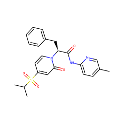 Cc1ccc(NC(=O)[C@H](Cc2ccccc2)n2ccc(S(=O)(=O)C(C)C)cc2=O)nc1 ZINC000071295685