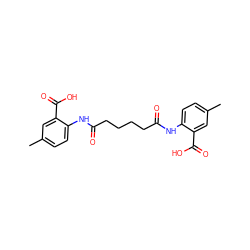 Cc1ccc(NC(=O)CCCCC(=O)Nc2ccc(C)cc2C(=O)O)c(C(=O)O)c1 ZINC000006522287