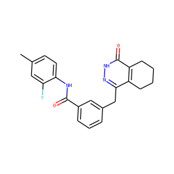 Cc1ccc(NC(=O)c2cccc(Cc3n[nH]c(=O)c4c3CCCC4)c2)c(F)c1 ZINC000167517035
