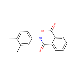 Cc1ccc(NC(=O)c2ccccc2C(=O)O)cc1C ZINC000000284262