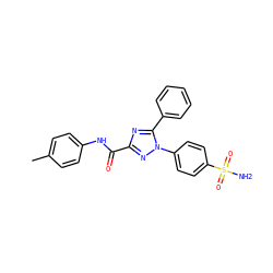 Cc1ccc(NC(=O)c2nc(-c3ccccc3)n(-c3ccc(S(N)(=O)=O)cc3)n2)cc1 ZINC000169353222