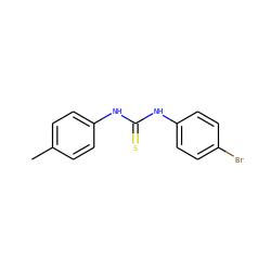 Cc1ccc(NC(=S)Nc2ccc(Br)cc2)cc1 ZINC000013483235