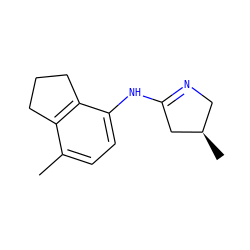 Cc1ccc(NC2=NC[C@@H](C)C2)c2c1CCC2 ZINC000143238560