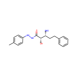 Cc1ccc(NNC(=O)[C@@H](O)[C@H](N)CCc2ccccc2)cc1 ZINC000027995995