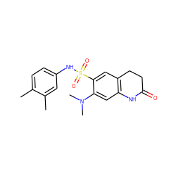 Cc1ccc(NS(=O)(=O)c2cc3c(cc2N(C)C)NC(=O)CC3)cc1C ZINC000064693674