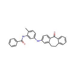 Cc1ccc(Nc2ccc3c(c2)CCc2ccccc2C3=O)cc1NC(=O)c1ccccc1 ZINC000095577634