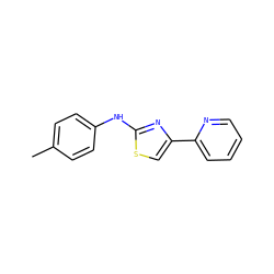 Cc1ccc(Nc2nc(-c3ccccn3)cs2)cc1 ZINC000000190251