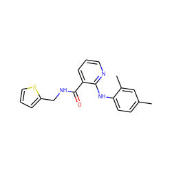 Cc1ccc(Nc2ncccc2C(=O)NCc2cccs2)c(C)c1 ZINC000001340845