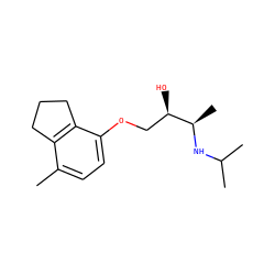Cc1ccc(OC[C@@H](O)[C@@H](C)NC(C)C)c2c1CCC2 ZINC000002530699