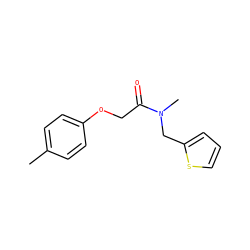 Cc1ccc(OCC(=O)N(C)Cc2cccs2)cc1 ZINC000049535282
