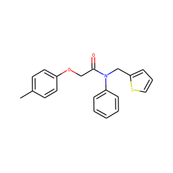 Cc1ccc(OCC(=O)N(Cc2cccs2)c2ccccc2)cc1 ZINC000143149712