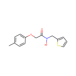Cc1ccc(OCC(=O)N(O)Cc2cccs2)cc1 ZINC001772640984