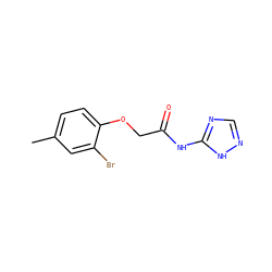 Cc1ccc(OCC(=O)Nc2ncn[nH]2)c(Br)c1 ZINC000018007349
