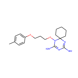 Cc1ccc(OCCCON2C(N)=NC(N)=NC23CCCCC3)cc1 ZINC000072106798