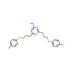 Cc1ccc(OCCCc2cc(N)cc(CCCOc3ccc(C)cc3)n2)cc1 ZINC000095580888
