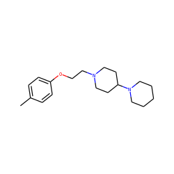 Cc1ccc(OCCN2CCC(N3CCCCC3)CC2)cc1 ZINC000040861523