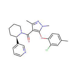 Cc1ccc(Oc2c(C(=O)N3CCCC[C@@H]3c3cccnc3)c(C)nn2C)c(Cl)c1 ZINC000095590874