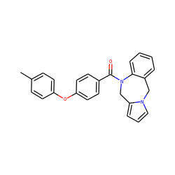 Cc1ccc(Oc2ccc(C(=O)N3Cc4cccn4Cc4ccccc43)cc2)cc1 ZINC000028528395