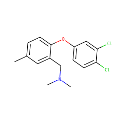 Cc1ccc(Oc2ccc(Cl)c(Cl)c2)c(CN(C)C)c1 ZINC000034052327