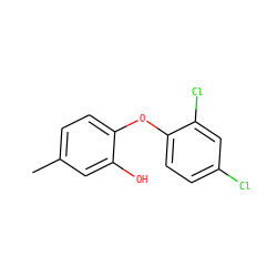 Cc1ccc(Oc2ccc(Cl)cc2Cl)c(O)c1 ZINC000029059794