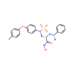 Cc1ccc(Oc2ccc(N(C[C@H](N[C@@H](C)c3ccccc3)C(=O)NO)S(C)(=O)=O)cc2)cc1 ZINC000096319063