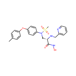 Cc1ccc(Oc2ccc(N(C[C@H](NCc3ccccn3)C(=O)NO)S(C)(=O)=O)cc2)cc1 ZINC000096319064