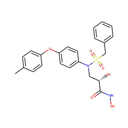 Cc1ccc(Oc2ccc(N(C[C@H](O)C(=O)NO)S(=O)(=O)Cc3ccccc3)cc2)cc1 ZINC000029127835