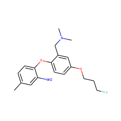 Cc1ccc(Oc2ccc(OCCCF)cc2CN(C)C)c(N)c1 ZINC000045338649