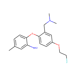 Cc1ccc(Oc2ccc(OCCF)cc2CN(C)C)c(N)c1 ZINC000045336125