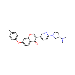 Cc1ccc(Oc2ccc3c(=O)c(-c4ccc(N5CC[C@H](N(C)C)C5)nc4)coc3c2)cc1 ZINC000036351536