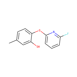 Cc1ccc(Oc2cccc(F)n2)c(O)c1 ZINC000095574008